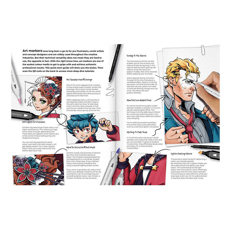 Load image into Gallery viewer, Creativ company hobbyset illustratie manga en stripboekhelden kleurset