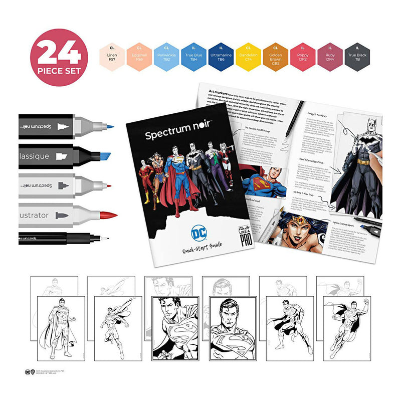 Load image into Gallery viewer, Creativ company hobbyset illustratie stripboekhelden superman kleurset