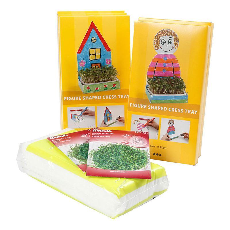 Load image into Gallery viewer, Creativ company waterkersbakje met figuur wit, 30st.