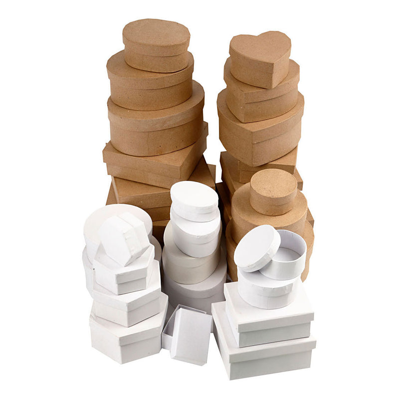 Load image into Gallery viewer, Creativ company dozen bruin en wit 6,5-18cm, 30st.