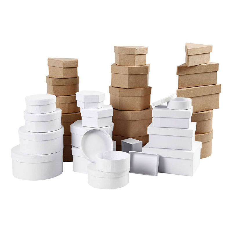Load image into Gallery viewer, Creativ company dozen bruin en wit 6,5-18cm, 30st.