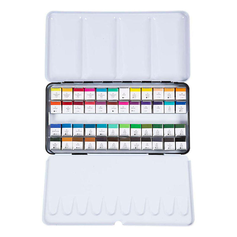 Load image into Gallery viewer, Creotime art aquarelverf standaardkleuren - 48 kleuren