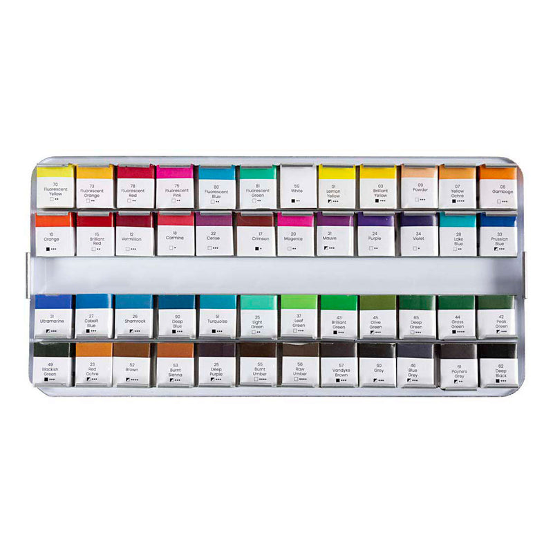 Load image into Gallery viewer, Creotime art aquarelverf standaardkleuren - 48 kleuren