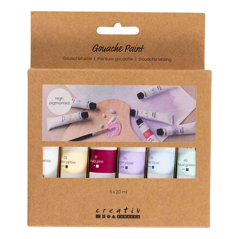 Load image into Gallery viewer, Creativ company gouacheverf pastelkleuren - 6x20ml.