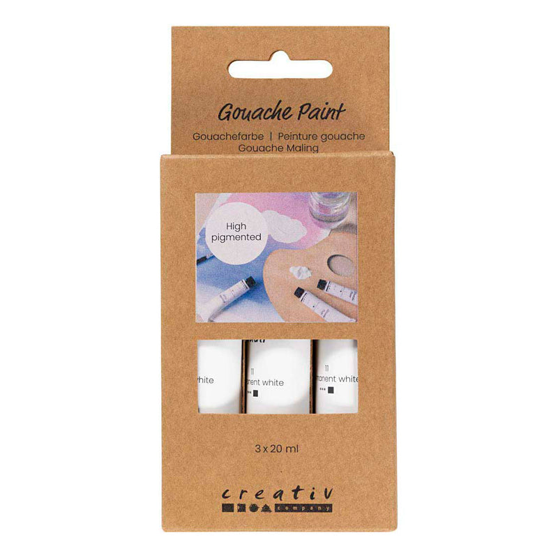 Afbeelding laden in galerijviewer, Creativ company http: www.cchobby.nl gouacheverf-wit-3x20-ml-1-doos