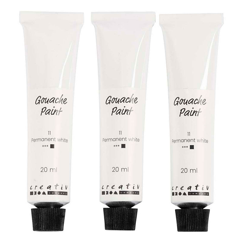 Load image into Gallery viewer, Creativ company gouacheverf wit - 3x20ml.