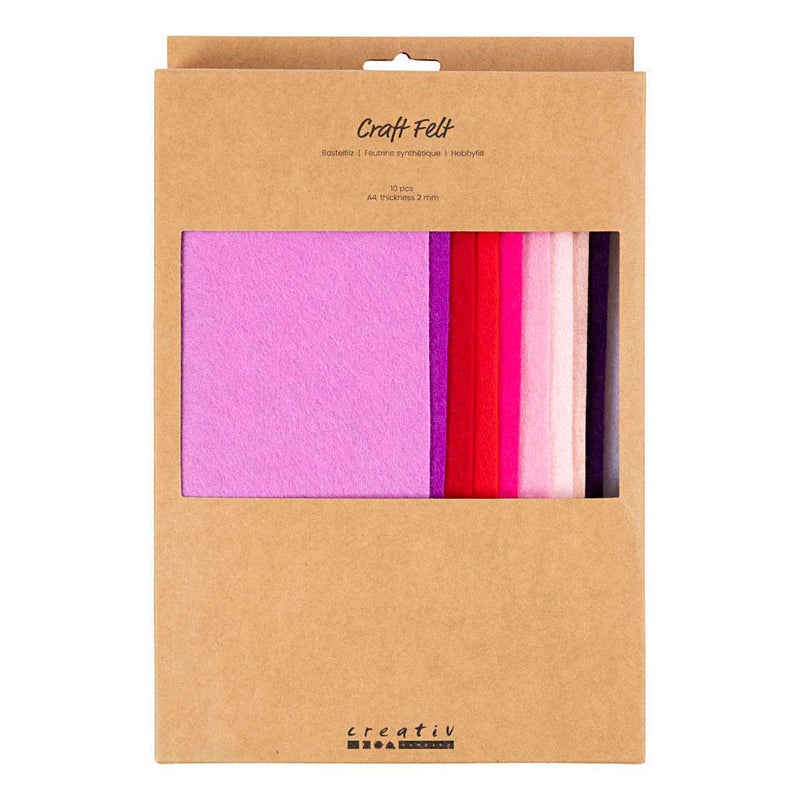 Load image into Gallery viewer, Creativ company hobbyvilt a4 dikte 2mm paars en roze harmonie - 10st.