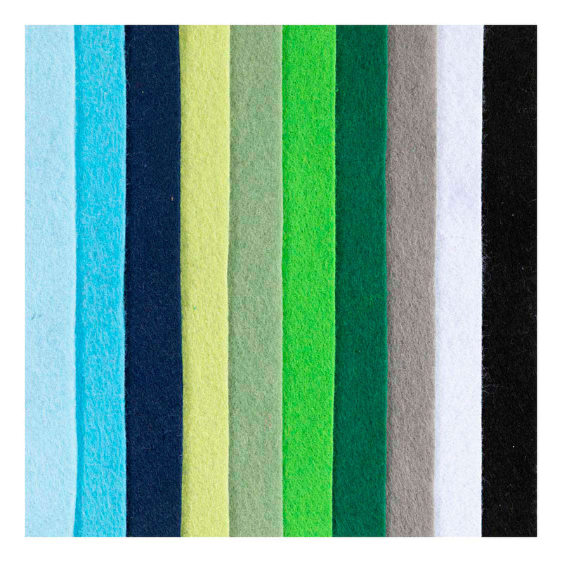 Load image into Gallery viewer, Creativ company hobbyvilt a4 dikte 2mm blauw en groen harmonie - 10st.