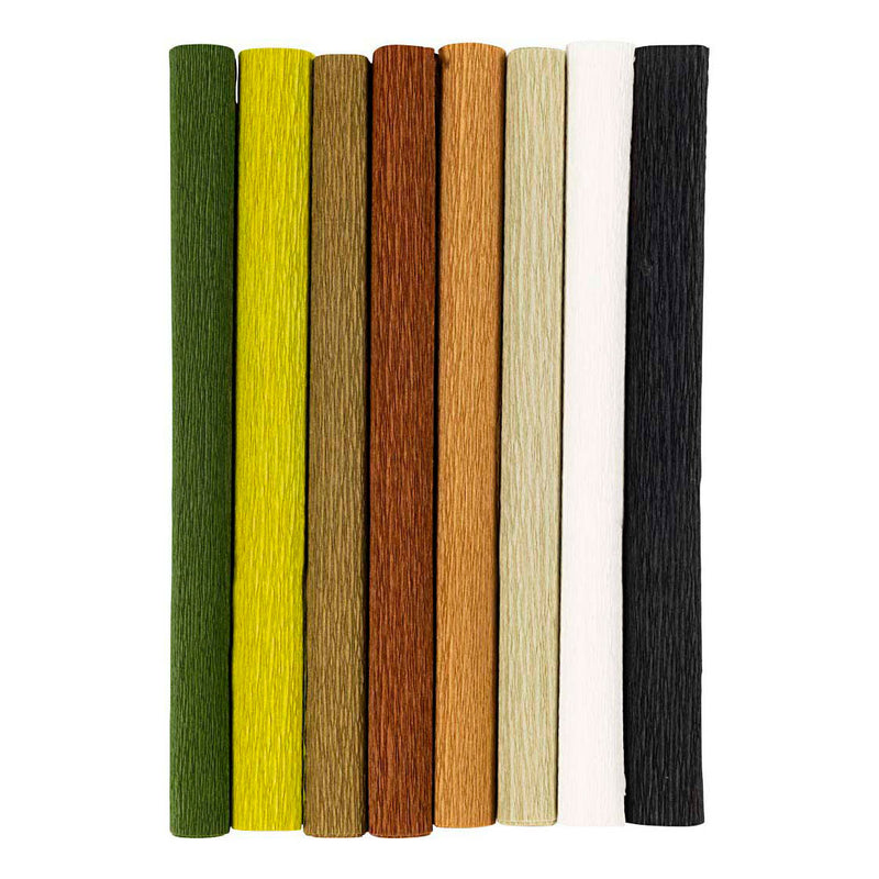 Afbeelding laden in galerijviewer, Creativ company http: www.cchobby.nl crepepapier-vel-25x60-cm-crepe-verhouding-180-105-gr-naturel-8-vel-1-doos