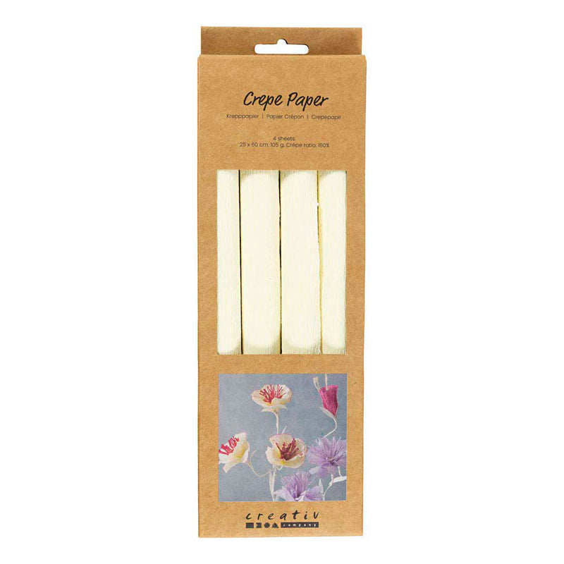 Afbeelding laden in galerijviewer, Creativ company crepepapier off white - 4st.
