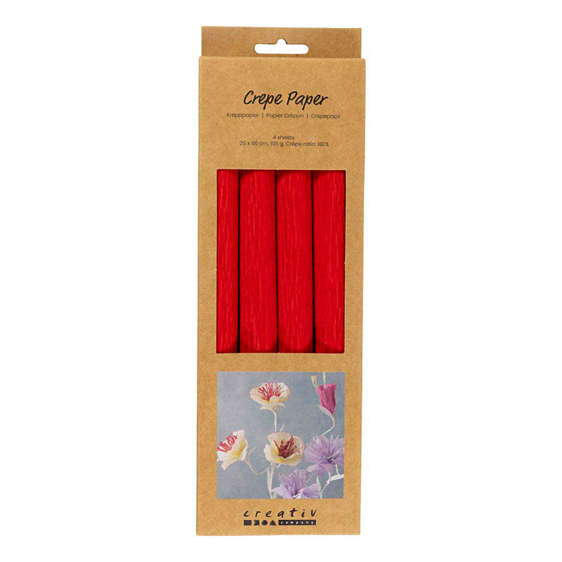 Load image into Gallery viewer, Creativ company crepepapier rood - 4st.