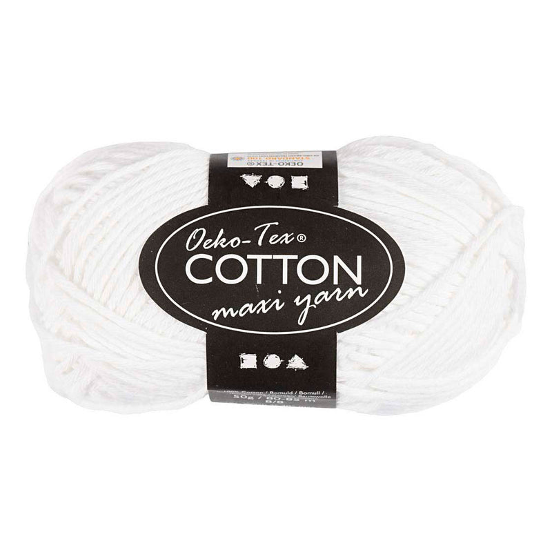 Load image into Gallery viewer, Creativ company katoengaren afm 8 8 l: 80-85 m wit - 50gr.