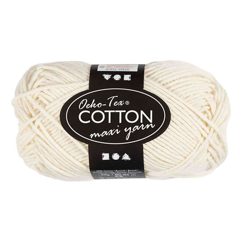 Afbeelding laden in galerijviewer, Creativ company katoengaren afm 8 8 l: 80-85 m off-white - 50gr.