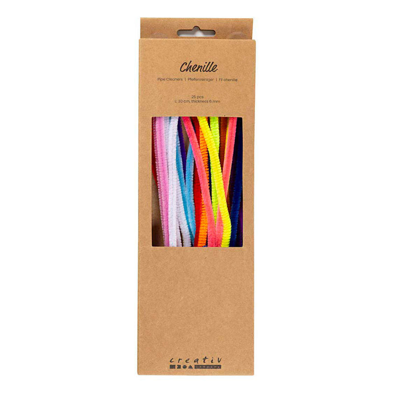 Load image into Gallery viewer, Creativ company chenille 6mm x 30cm kleurrijk - 25st.