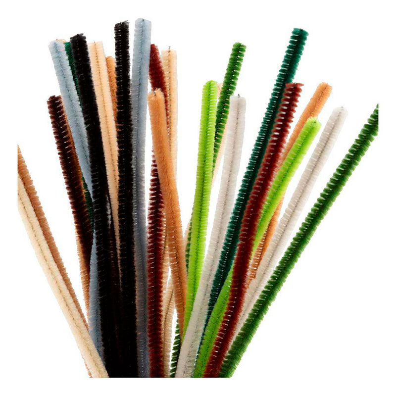 Load image into Gallery viewer, Creativ company chenille 6mm x 30cm naturel - 25st.