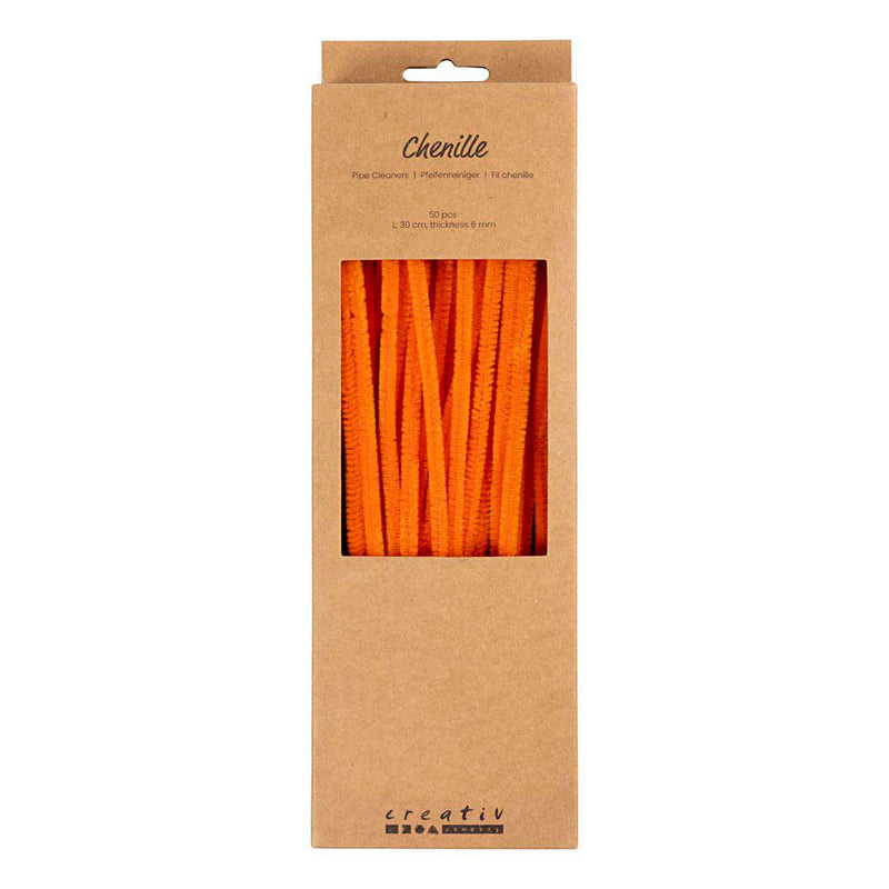 Load image into Gallery viewer, Creativ company chenille 6mm x 30cm oranje - 50st.