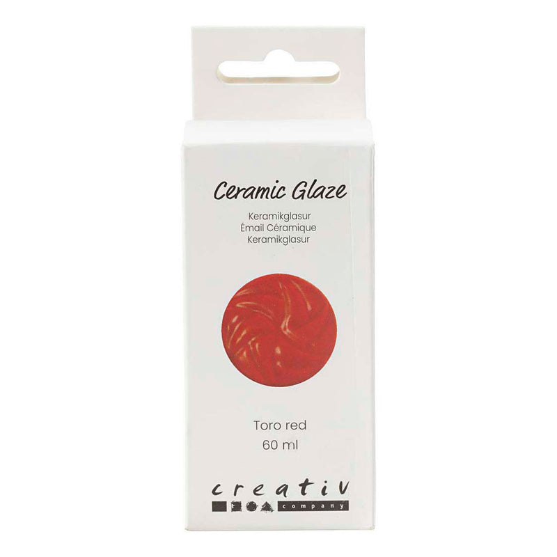 Afbeelding laden in galerijviewer, Creativ company https: www.cchobby.nl keramiek-glazuur-984-1101-c-dekkend-toro-red-60-ml-1-doosje