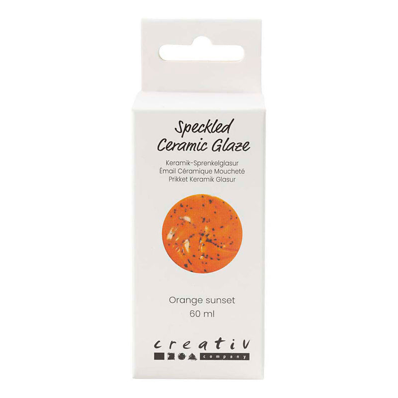 Load image into Gallery viewer, Creativ company gespikkeld keramiek glazuur 999-1060 c dekkend orange sun - 60ml