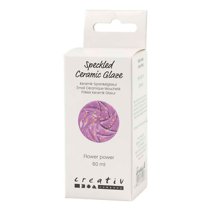 Afbeelding laden in galerijviewer, Creativ company https: www.cchobby.nl gespikkeld-keramiekglazuur-999-1060-c-dekkend-flower-power-60-ml-1-doosje