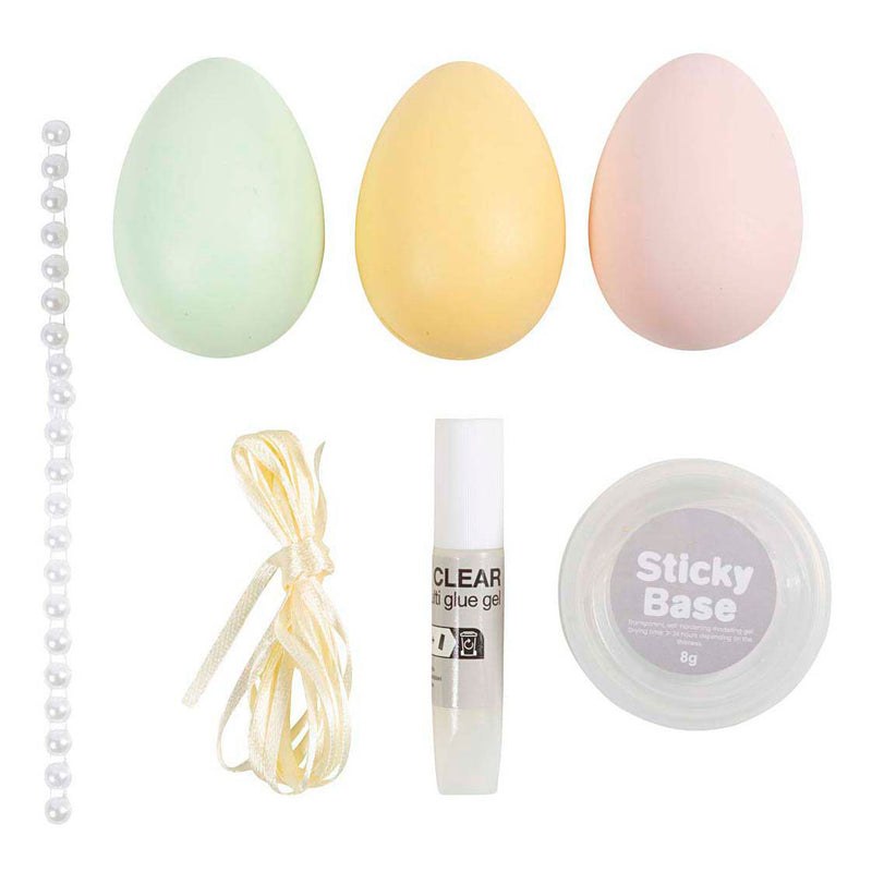 Load image into Gallery viewer, Creativ company mini hobbyset decoratie eieren pastelkleuren