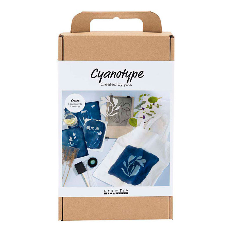 Load image into Gallery viewer, Creativ company hobbyset cyanotypie textiel blauw