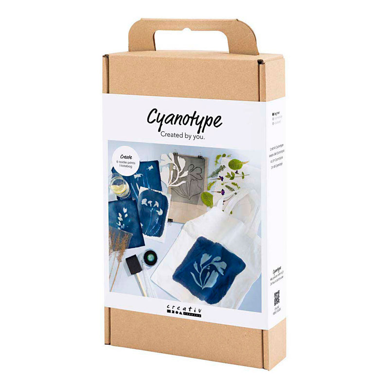 Load image into Gallery viewer, Creativ company hobbyset cyanotypie textiel blauw
