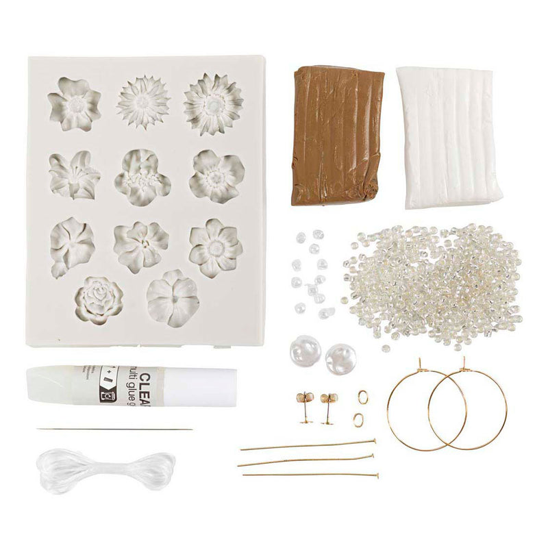 Load image into Gallery viewer, Creativ company mini hobbyset sieraden oorbellen armband en halsketting bloemontwerp