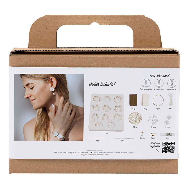 Load image into Gallery viewer, Creativ company mini hobbyset sieraden oorbellen armband en halsketting bloemontwerp