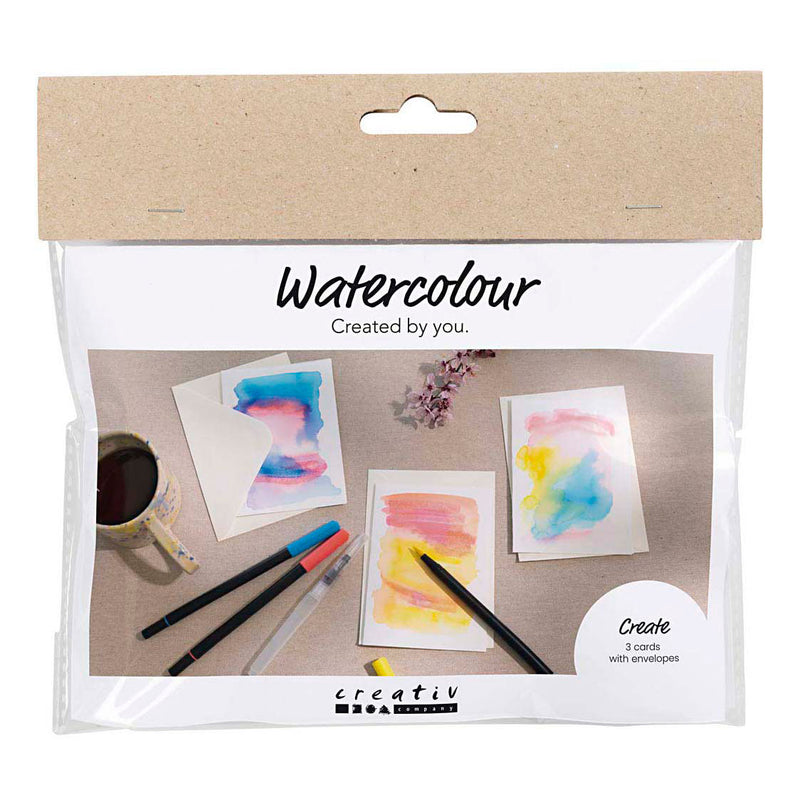Load image into Gallery viewer, Creativ company mini hobbyset aquarel kaarten en enveloppen