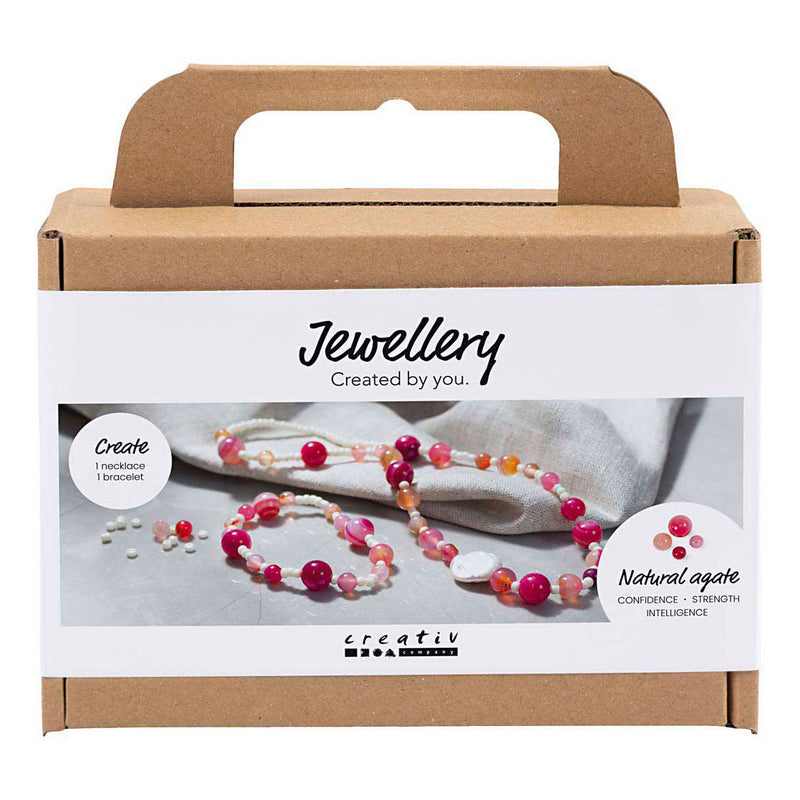 Afbeelding laden in galerijviewer, Creativ company http: www.cchobby.nl mini-hobbyset-sieraden-halsketting-en-armband-roze-1-doos