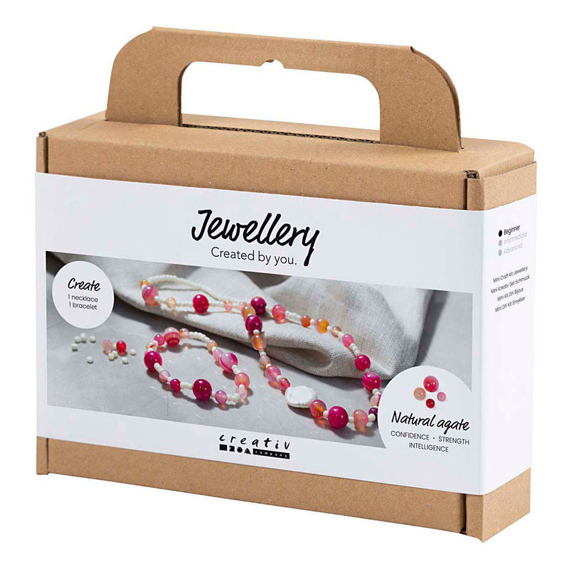 Load image into Gallery viewer, Creativ company mini hobbyset sieraden halsketting en armband roze