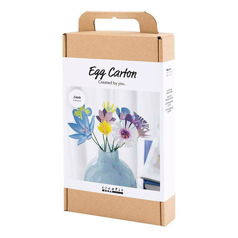 Afbeelding laden in galerijviewer, Creativ company hobbyset bloemen van eierdozen pastelkleuren