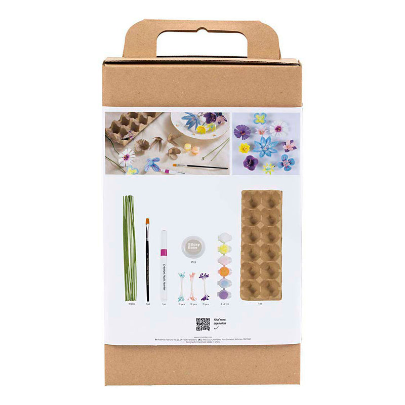 Load image into Gallery viewer, Creativ company hobbyset bloemen van eierdozen pastelkleuren
