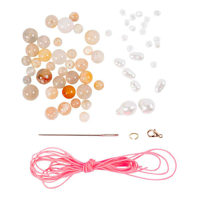 Load image into Gallery viewer, Creativ company mini hobbyset sieraden halskettingen en armband roze