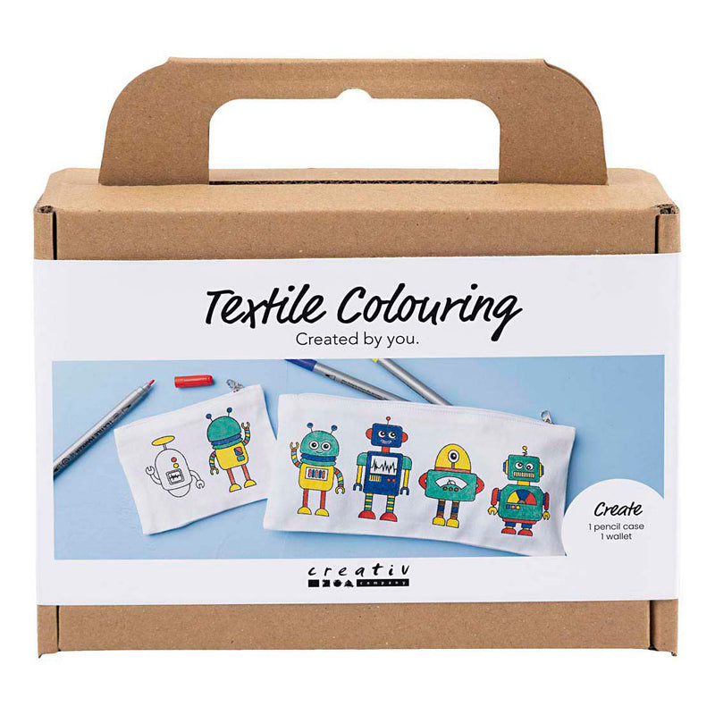 Afbeelding laden in galerijviewer, Creativ company http: www.cchobby.nl mini-hobbyset-textieldecoratie-robot-primair-kleuren-1-doos