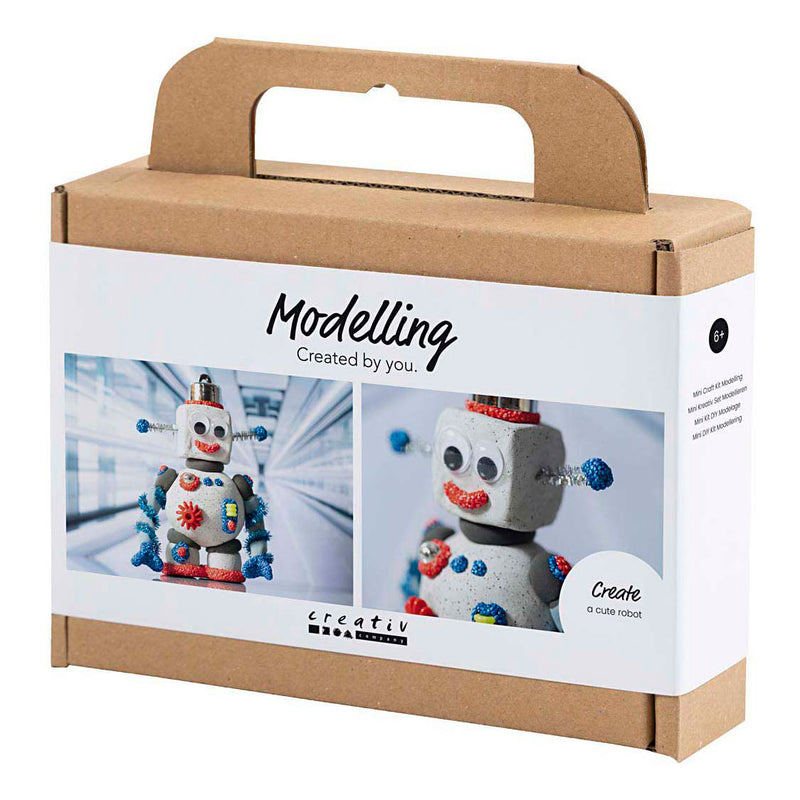 Load image into Gallery viewer, Creativ company mini hobbyset robot boetseren blauw grijs en rood