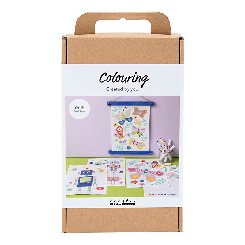 Load image into Gallery viewer, Creativ company hobbyset kleuren vlinder en robot in vrolijke kleuren