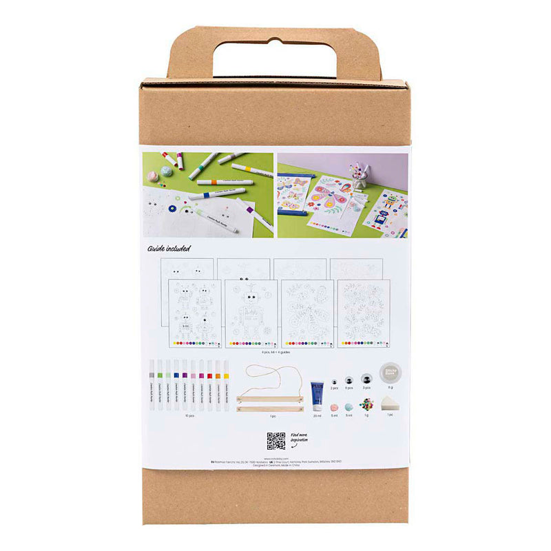 Load image into Gallery viewer, Creativ company hobbyset kleuren vlinder en robot in vrolijke kleuren