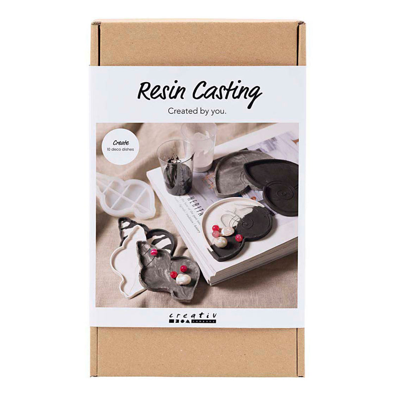 Load image into Gallery viewer, Creativ company hobbyset hars gieten conchschelp zwart en wit