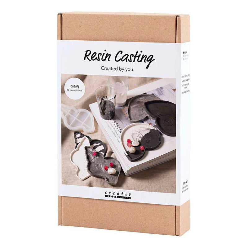 Load image into Gallery viewer, Creativ company hobbyset hars gieten conchschelp zwart en wit