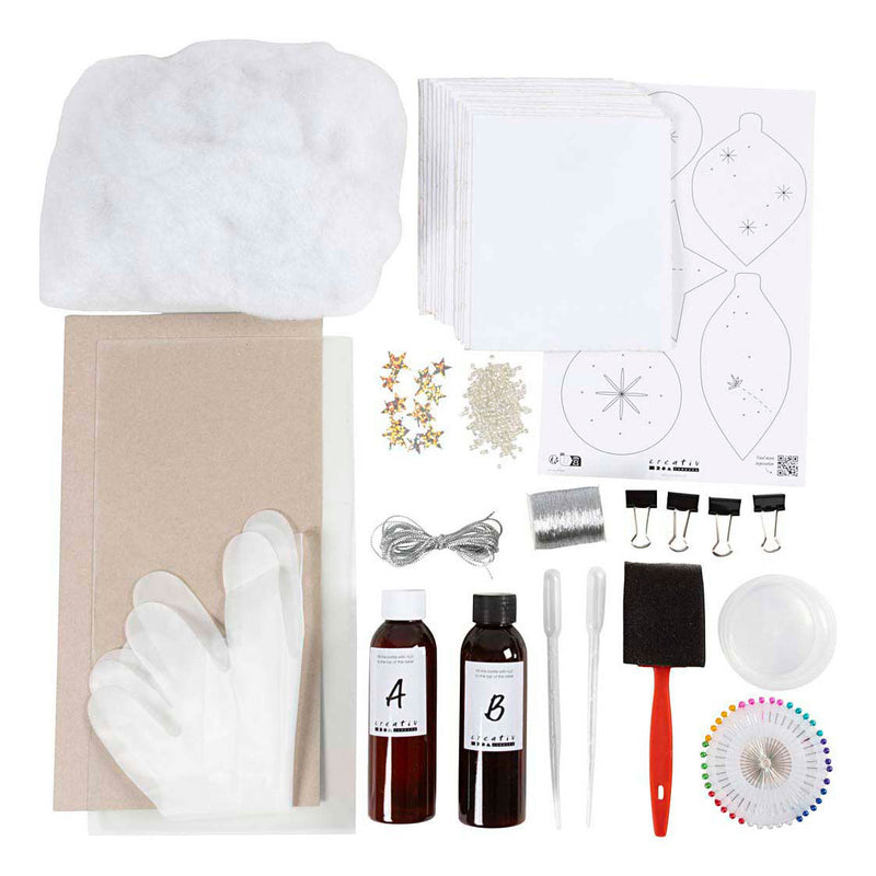 Load image into Gallery viewer, Creativ company hobbyset cyanotypie kerstdecoraties met cyanotypie blauw