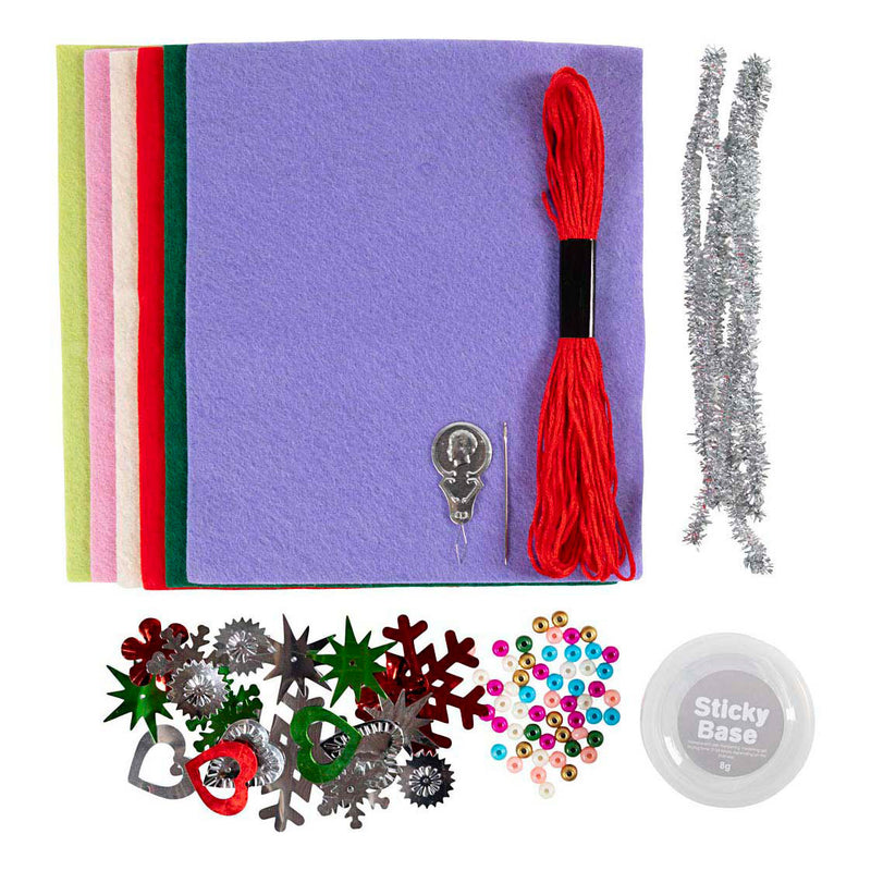 Load image into Gallery viewer, Creativ company mini hobbyset decoratie vilten kerstdecoraties