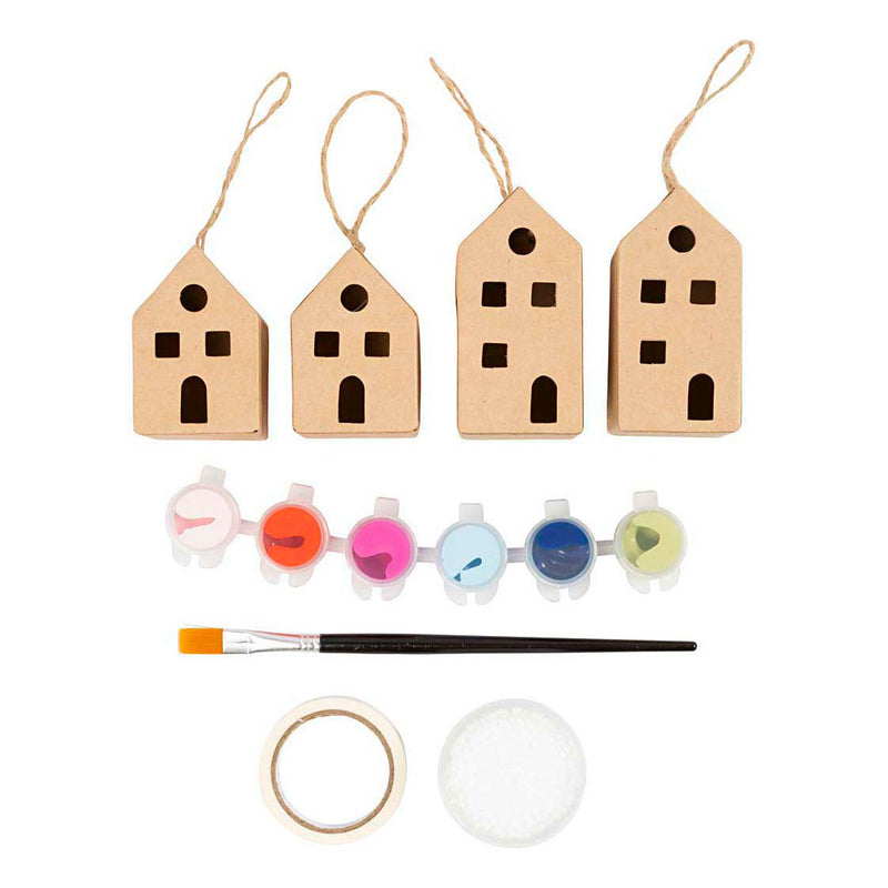 Load image into Gallery viewer, Creativ company mini hobbyset decoratie huizen kleurrijk