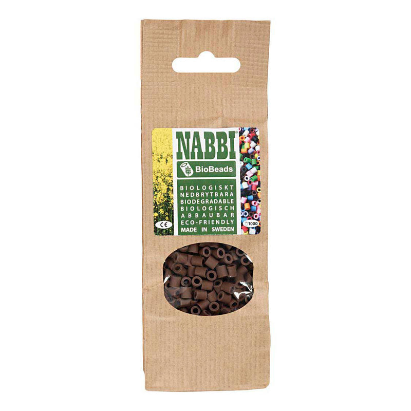 Afbeelding laden in galerijviewer, Creativ company http: www.cchobby.nl biobeads-van-nabbi-afm-5x5-mm-gatgrootte-2-5-mm-medium-bruin-1000-stuk-1-doos