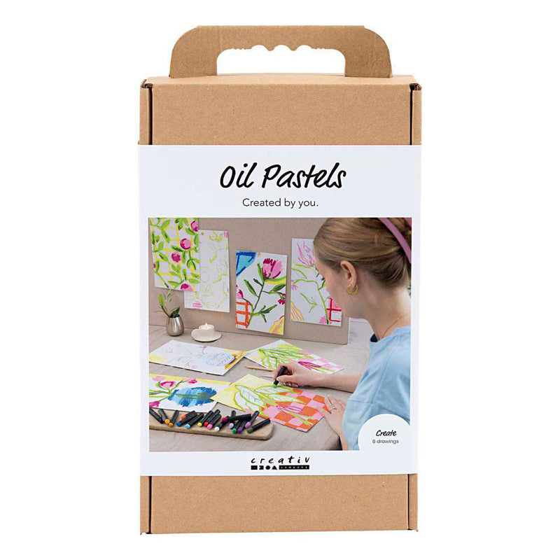 Afbeelding laden in galerijviewer, Creativ company hobbyset oliepastel bloemen diverse kleuren