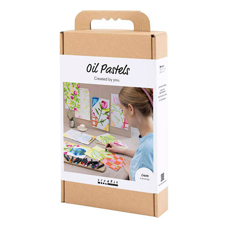 Afbeelding laden in galerijviewer, Creativ company hobbyset oliepastel bloemen diverse kleuren