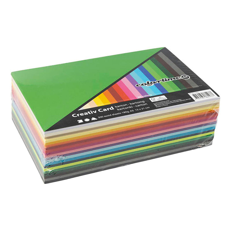 Afbeelding laden in galerijviewer, Creativ company gekleurd karton a5 - 300st.
