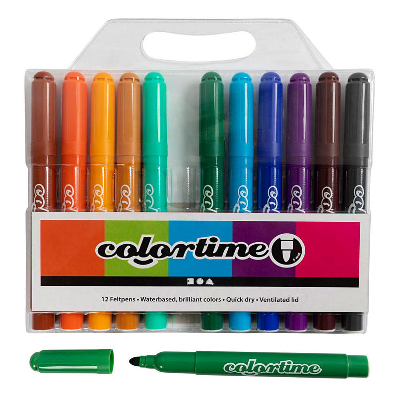 Afbeelding laden in galerijviewer, Creativ company colortime stiften - lijndikte 5mm - 12st..