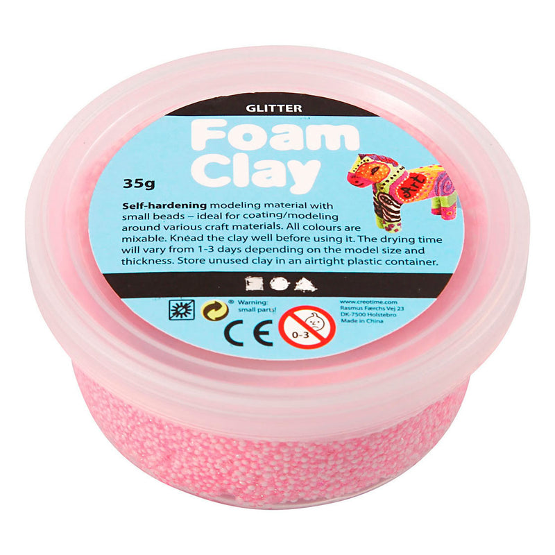 Load image into Gallery viewer, Creativ company foam clay glitter lichtrood - 35gr.