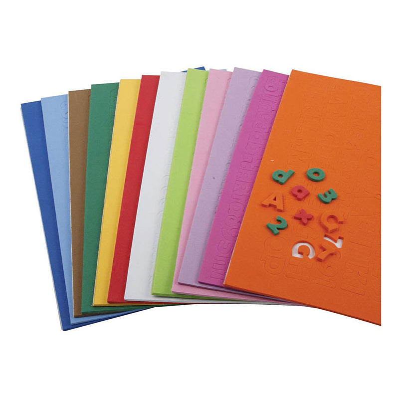 Load image into Gallery viewer, Creativ company eva foam cijfers letters gekleurd - 24 vellen